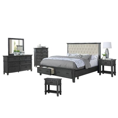 Arnuad Upholstered Platform 6 Piece Bedroom Set by Lark Manor