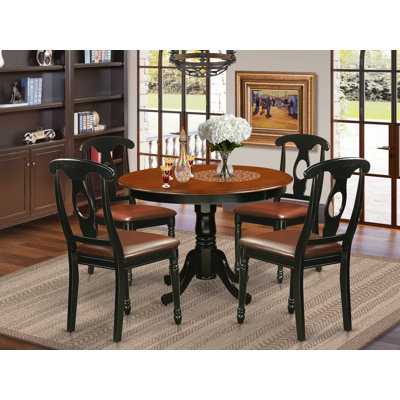 Devoe Rubberwood Solid Wood Dining Set by Alcott Hill