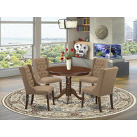 Ferriera Rubberwood Solid Wood Dining Set by Andover Mills