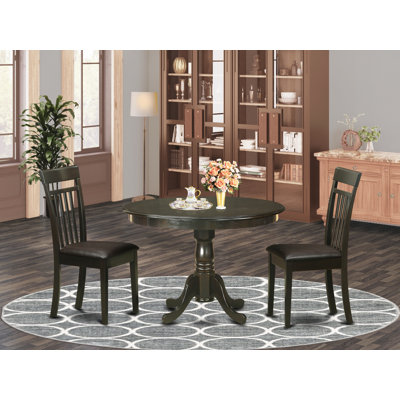 Devoe Rubberwood Solid Wood Dining Set by Alcott Hill