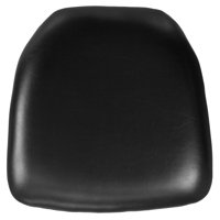 Black Vinyl Cushion Hard Chiavari Chair Cushion by Ebern Designs