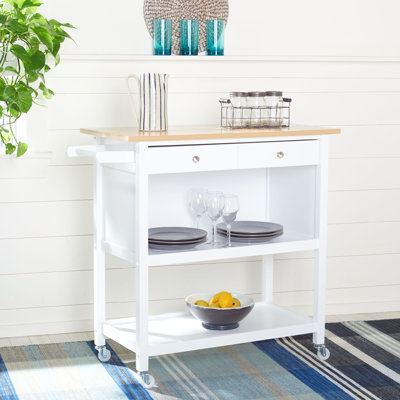 Carlucci 2 Drawer 2 Shelf Kitchen Island by Three Posts