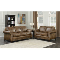 Simone Genuine Leather Living Room Set by Fleur De Lis Living