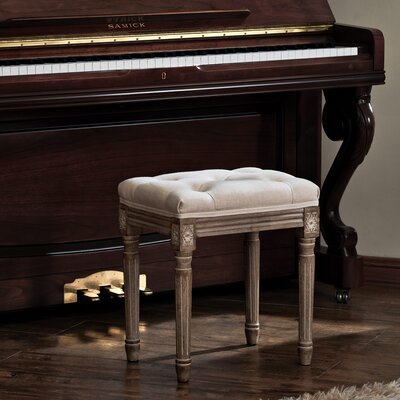 Ironton Solid Wood Vanity Stool by Ophelia & Co.