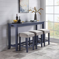 Halethorpe 4-Piece Counter Height Dining Table Set by Gracie Oaks