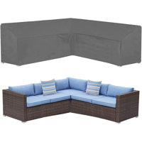Patio Outdoor V Shaped Sectional Sofa Cover,Heavy Duty Waterproof Anti-UV Coating,Premium Patio Furniture Set Covers Designed With Durable Buckle Stra by Arlmont & Co.