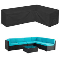 Debartolo Patio Sectional Sofa Cover, Heavy Duty Waterproof Outdoor Sectional Furniture Cover Weatherproof L-Shaped Lawn Patio Furniture Cover With Ai by Arlmont & Co.