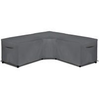 Debartolo Patio V Shaped Sectional Sofa Cover, 100% Waterproof Outdoor Sectional Furniture Cover With Windproof Buckles, Anti UV Rip Resistant 100 Inc by Arlmont & Co.