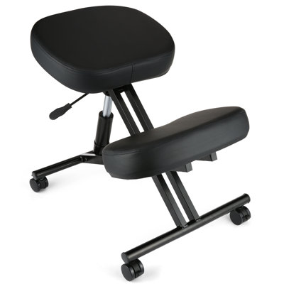 Ergonomic Kneeling Chair, Height Adjustable Stool With Thick Foam Cushions For Home And Office by Inbox Zero