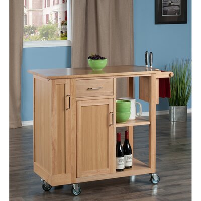 Kedwin 42.52" Solid Wood Kitchen Island by Red Barrel Studio
