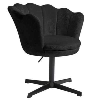 Melissa Swivel Vanity Chair with Beautiful Seashell Design, 360 Degree Swivel and Adjustable Height
