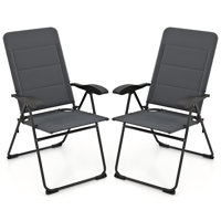 Adjustable Ergonomic Backrest Foldable Reclining Patio Chair for Bistro and Backyard by Arlmont & Co.