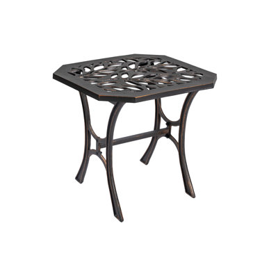 Wingman Cast Iron Flora End Table by World Menagerie