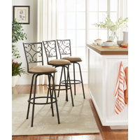 Kenzliee Swivel Adjustable Height Bar Stool by Red Barrel Studio