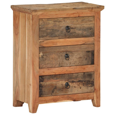 Sideboard 23.6" x 13" x 29.5" Solid Acacia Wood and Reclaimed Wood by Loon Peak