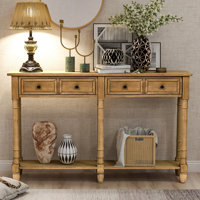 Maria Console/Sofa Table with 2 Drawers + Bottom Shelf | Easy Assembly for Living Room & Entryway by Sand & Stable