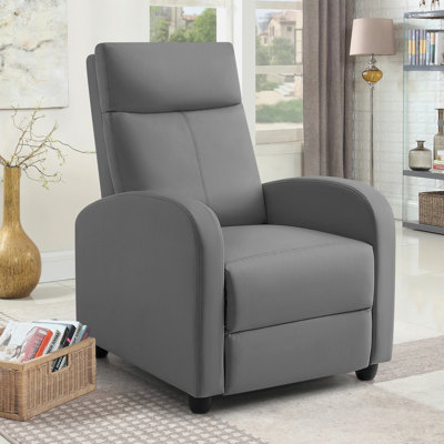 Sykora 26.8" Wide Faux Leather Manual Club Recliner