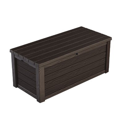 Keter Eastwood 150 Gallon Durable Resin Outdoor Storage and Organization Deck Box For Patio Furniture and Supplies, Brown by Keter