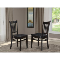 Gallatin Solid Wood Slat Back Side Chair by Dovecove