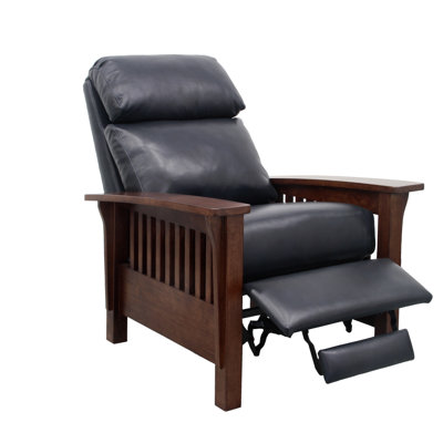 Rinker 32.7" Wide Genuine Leather Manual Standard Recliner