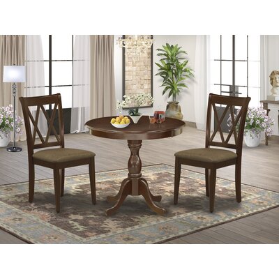 Katharina 2 - Person Rubberwood Solid Wood Dining Set by Alcott Hill