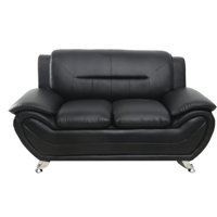 Segura Faux Leather Pillow top Arm Loveseat by Orren Ellis