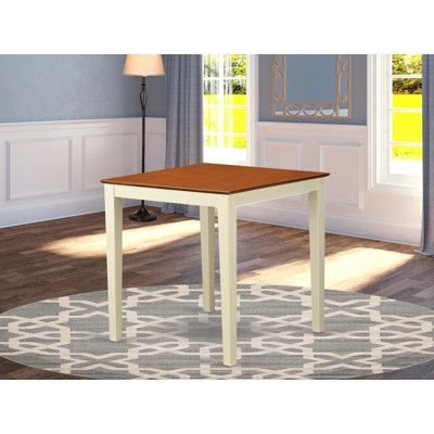 Counter Height Rubberwood Solid Wood Dining Table by Winston Porter