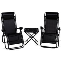 Rowell Zero Gravity Reclining Sun Lounger Set with Table by Arlmont & Co.