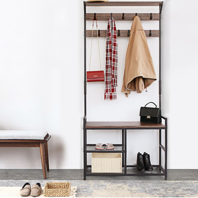 Hall Tree with Bench and Shoe Storage by 17 Stories