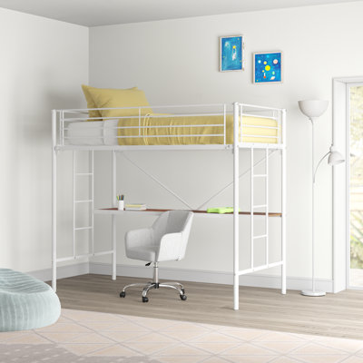 Brunk Twin Platform Loft Bed with Built-in-Desk by Viv + Rae⢠by Viv + Rae