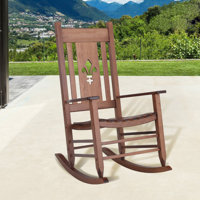Outdoor Angelina Rocking Solid Wood Chair by Kelly Clarkson Home