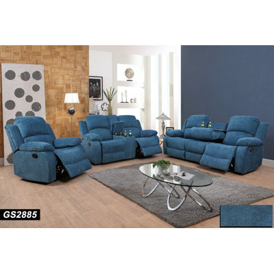 Amaker 3 Piece Reclining Living Room Set by Lark Manor