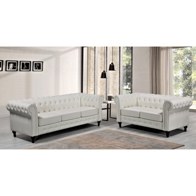 Stanley 2 Piece Faux Leather Living Room Set