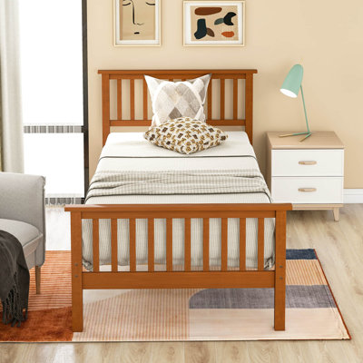 Cusson Twin Size Wood Platform Bed by Harriet Bee by Harriet Bee