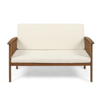 Nobhill 53.2" Wide Outdoor Loveseat with Cushions by Winston Porter