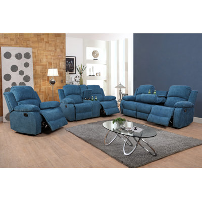 Markopoulos 3 Pieces Recling Living Room Set by Latitude Run