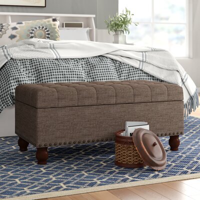 40" Upholstered Storage Ottoman Bench by Charlton Home