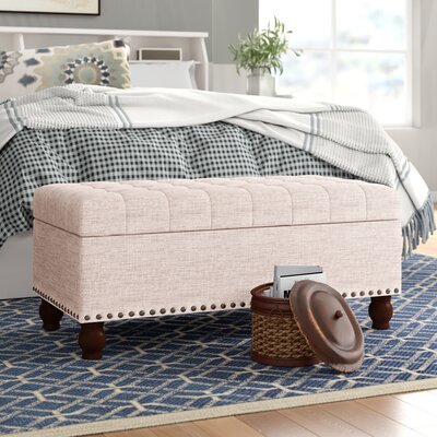 40" Upholstered Storage Ottoman Bench by Charlton Home