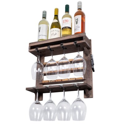Mattalyn Wine Rack Box Wall Mount,Walnut by Loon Peak