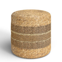 Penthia 17.71" Wide Round Striped Pouf Ottoman by Joss & Main