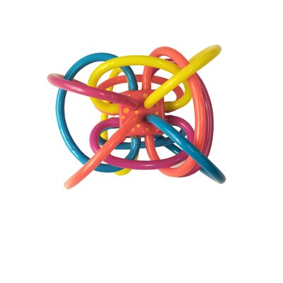 Baby Teether Baby Rattle Ball Winkel Rattle and Sensory Teether Toy by Zoomie Kids