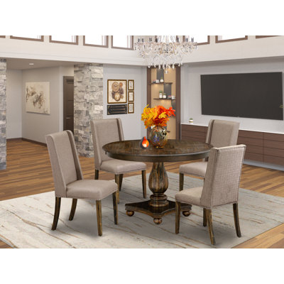 Acacia Solid Wood Dining Set by Red Barrel Studio