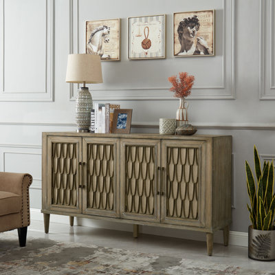 Laurentine 4 Door Accent Cabinet w/ Fixed Shelves by Union Rustic