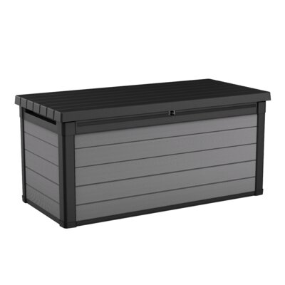 Keter Premier 150 Gallon Durable Resin Outdoor Storage and Organization Deck Box Ideal For Garden Patio Furniture and Supplies, Grey by Keter