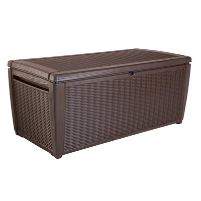 Keter Sumatra 135 Gallon Large Durable Resin Outdoor Storage and Organization Deck Box Ideal For Garden Patio Furniture and Supplies by Keter