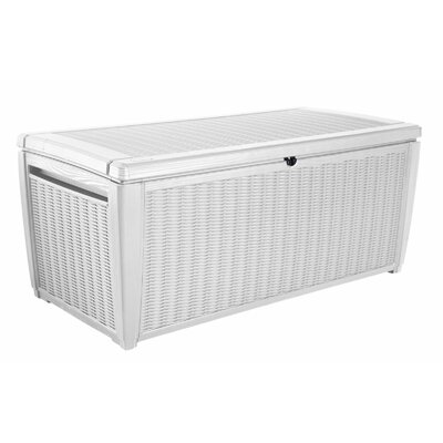 Keter Sumatra 135 Gallon Large Durable Resin Outdoor Storage and Organization Deck Box Ideal For Garden Patio Furniture and Supplies by Keter