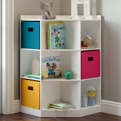 RiverRidge Kids Corner Playroom Cabinet with 6 Toy Storage Cubbies and 3 Angled Shelves by RiverRidge Home