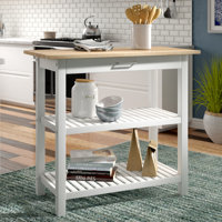Herriott 40" Solid Wood Prep Table by August Grove