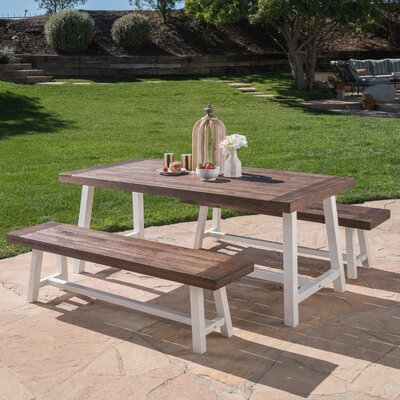 Eulene Rectangular 4 - Person 71" Long Dining Set by Gracie Oaks