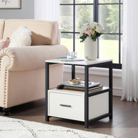 Kempst 1 - Drawer Iron Nightstand by Trent Austin Design